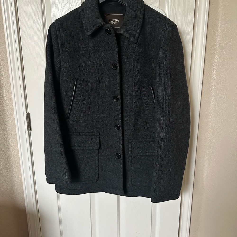 Coach men’s Charcoal Gray coat